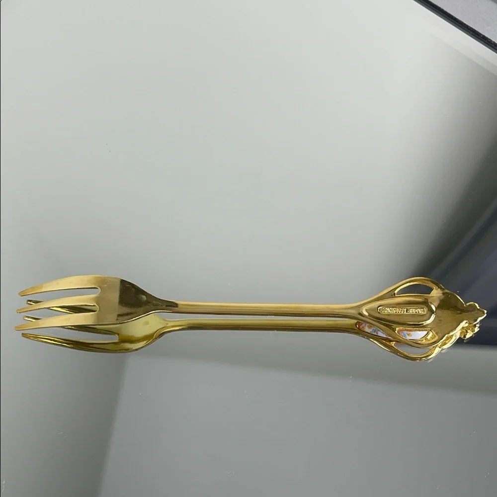 Gorham Gold and Pink Flatware Set of 12